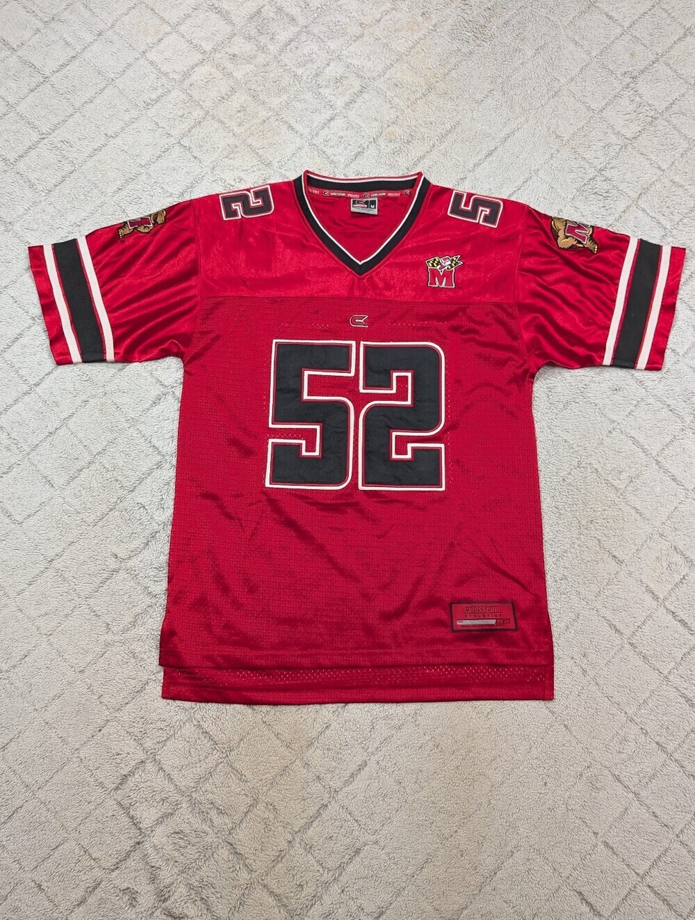 Maryland Terrapins Jersey Mens M Red Colosseum Athletics Football Mesh #52